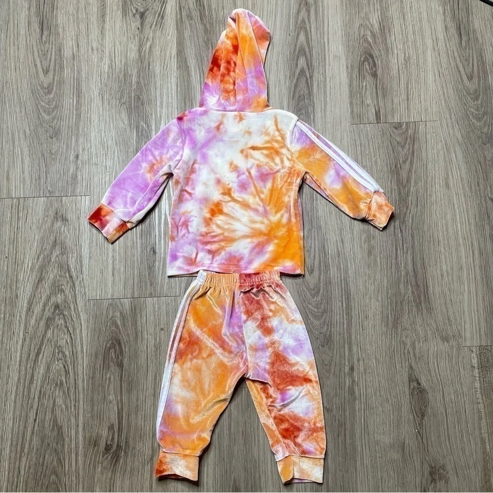 Hoodie Jogger Set - 2pc | Baby 6-9 Months | Orange Tie Dye